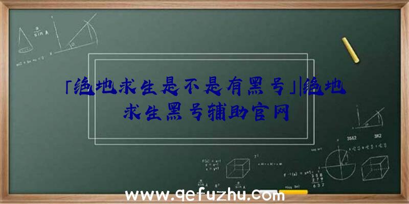 「绝地求生是不是有黑号」|绝地求生黑号辅助官网